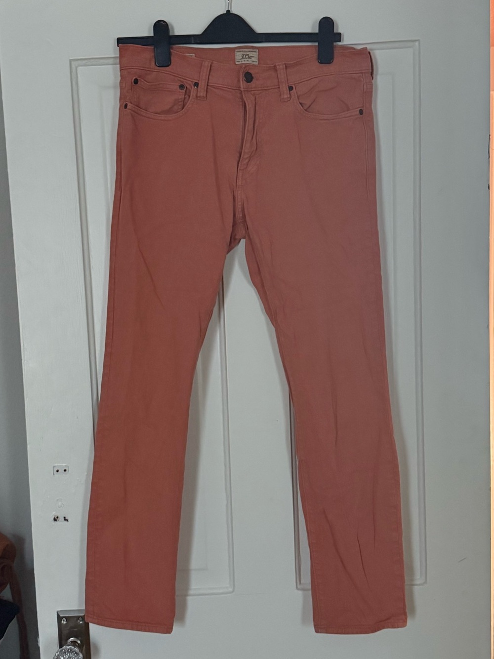J. Crew 484 Slim-fit Bergen five-pocket pant, Salmon, Size 31, 30